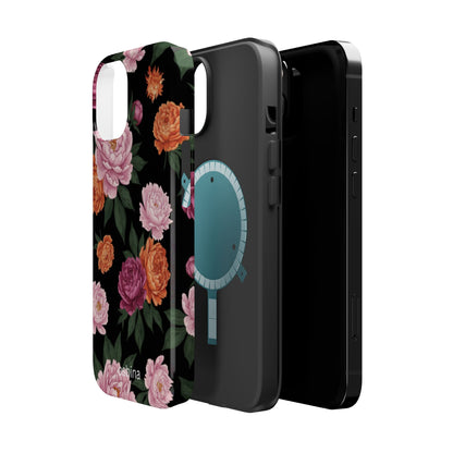 osbina | MagSafe for iPhone | The Peony Noir Designer Case