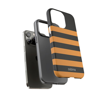 osbina | The Horizon Stripe Case in Black + Orange | The Season Collective