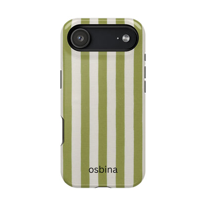 osbina | MagSafe for iPhone | Verde Stripe Designer Case