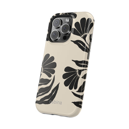 osbina | MagSafe compatible for iPhone | Obsidian Bloom Flower Phone Case | Modern Muse Collection