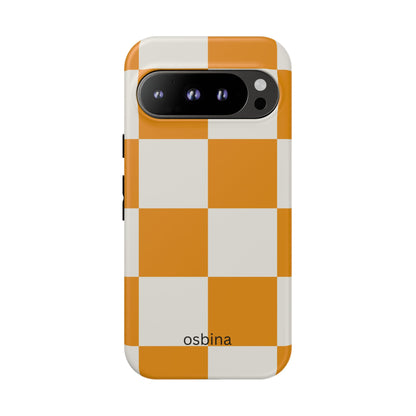 osbina | Check You Out — The Orange + White Check Case | The Season Collective