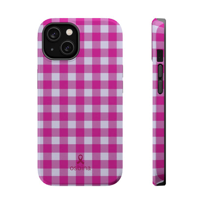 YAYOU MagSafe for iPhone | The Pink Gingham Designer Case | osbina