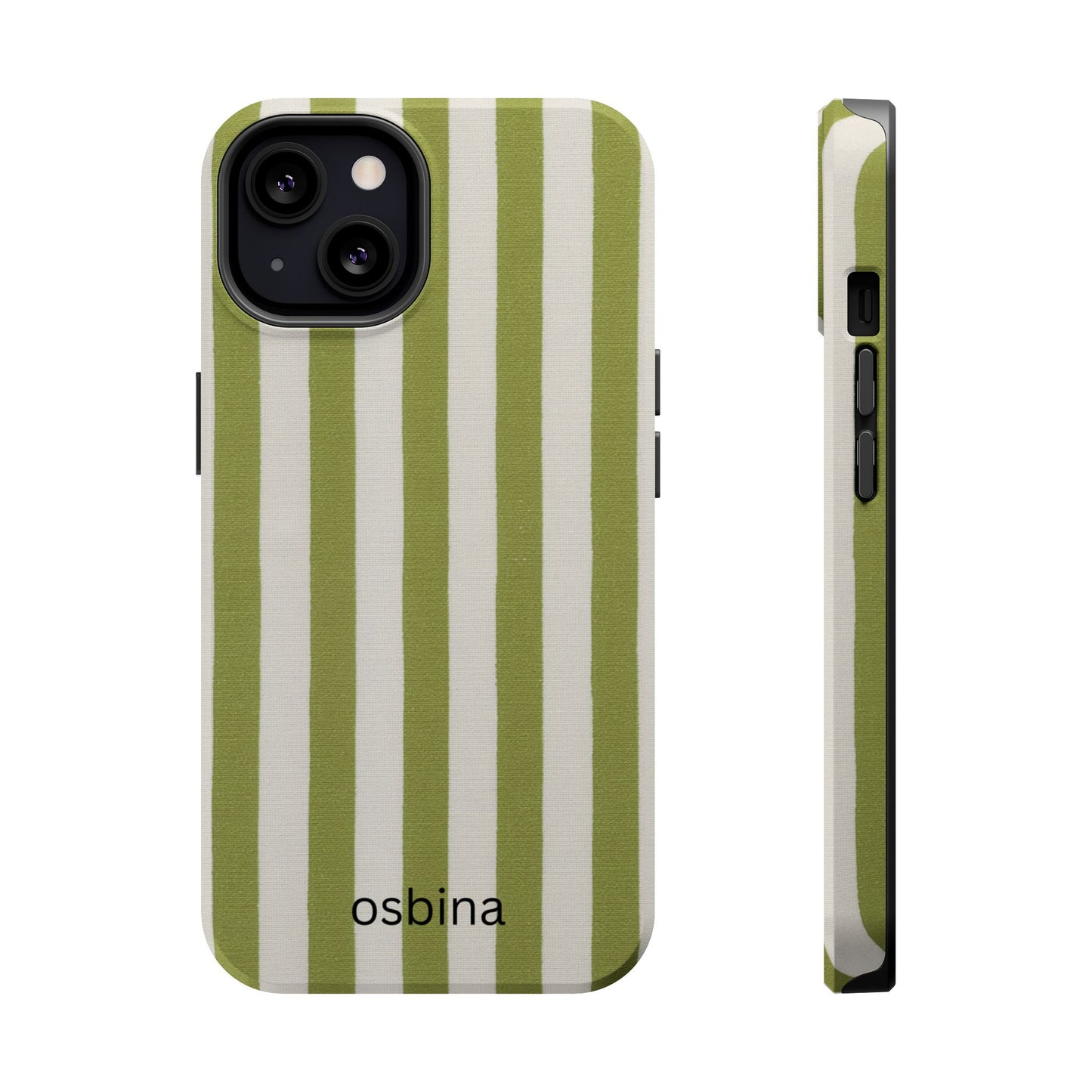 osbina | MagSafe for iPhone | Verde Stripe Designer Case