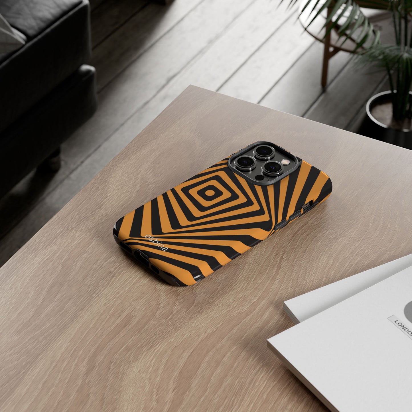 osbina | Step Into the Zone — The Orange + Black Spiral Case | The Season Collective