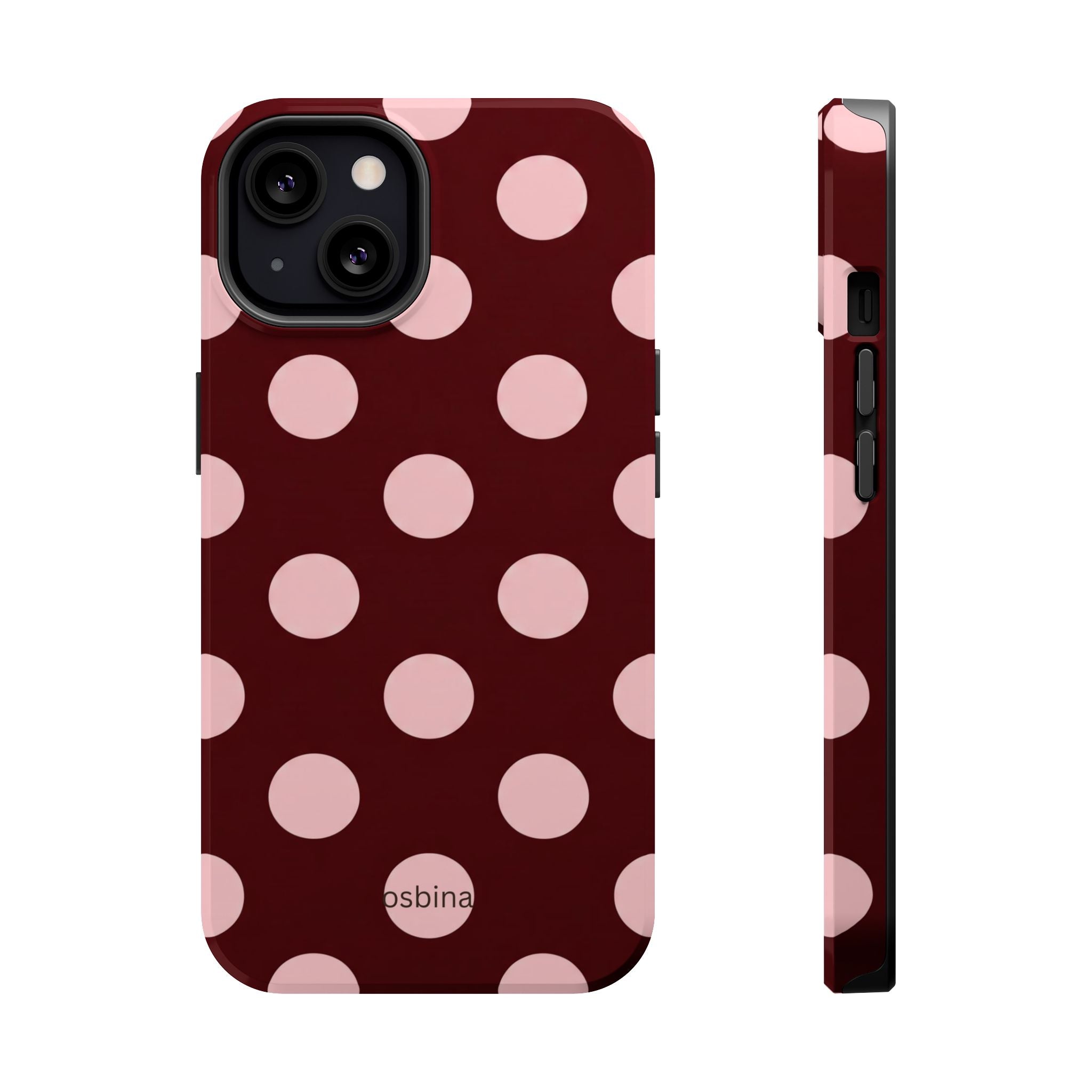 osbina | MagSafe | Oxblood Dot Designer Case