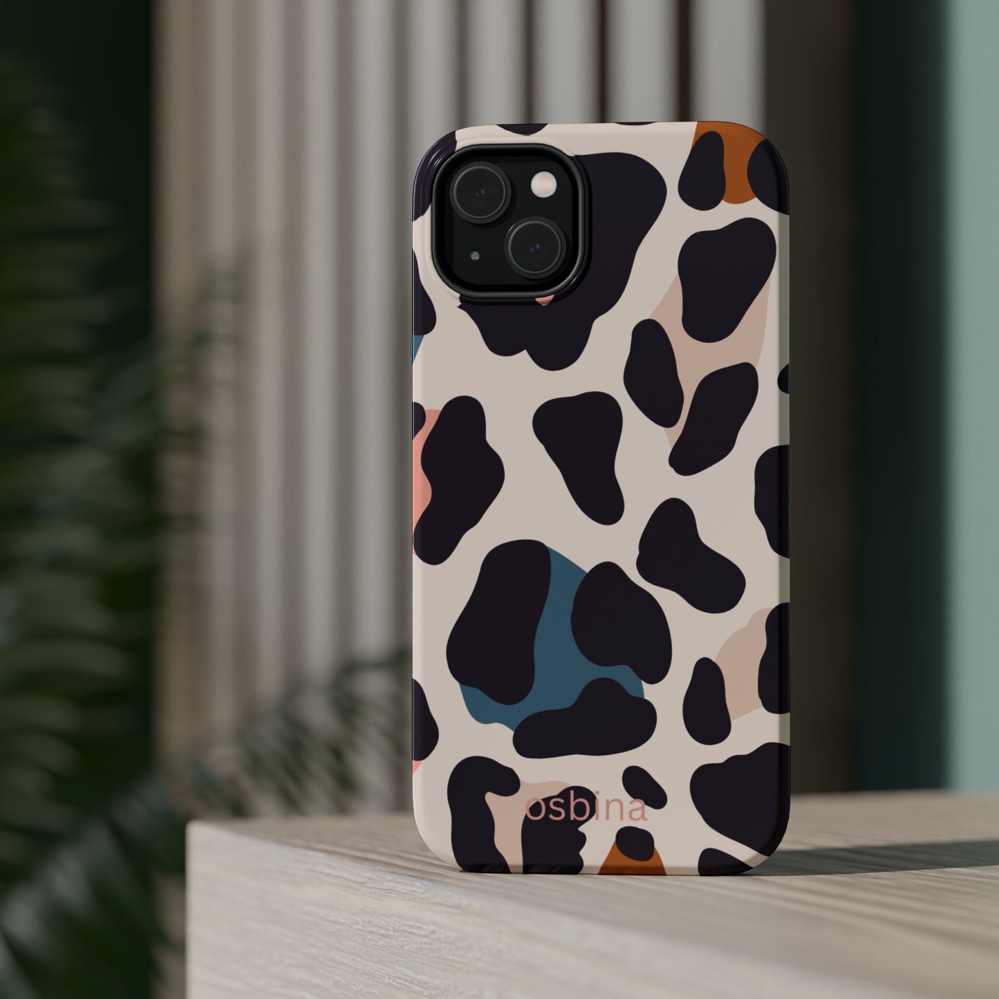 osbina | MagSafe compatible for iPhone | Leopard Luxe Color Pop Leopard Print Phone Case | Modern Muse Collection