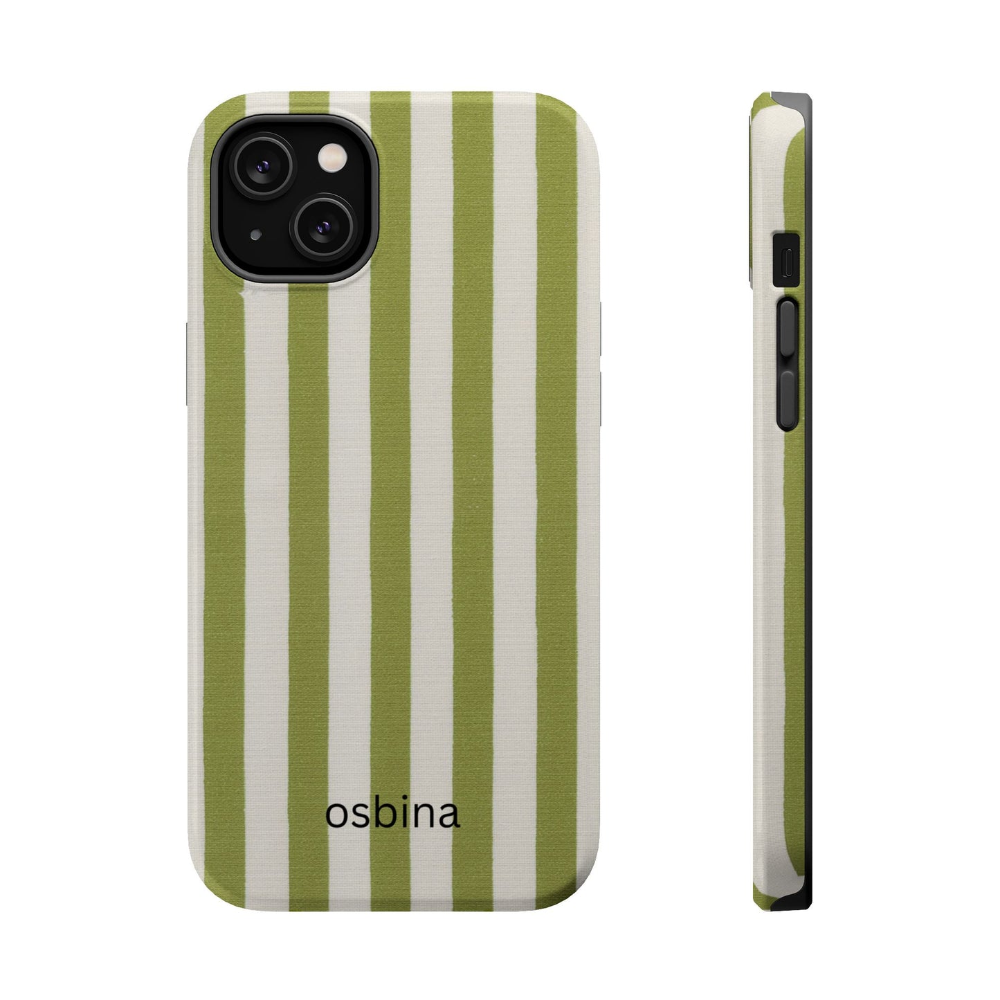 osbina | MagSafe for iPhone | Verde Stripe Designer Case