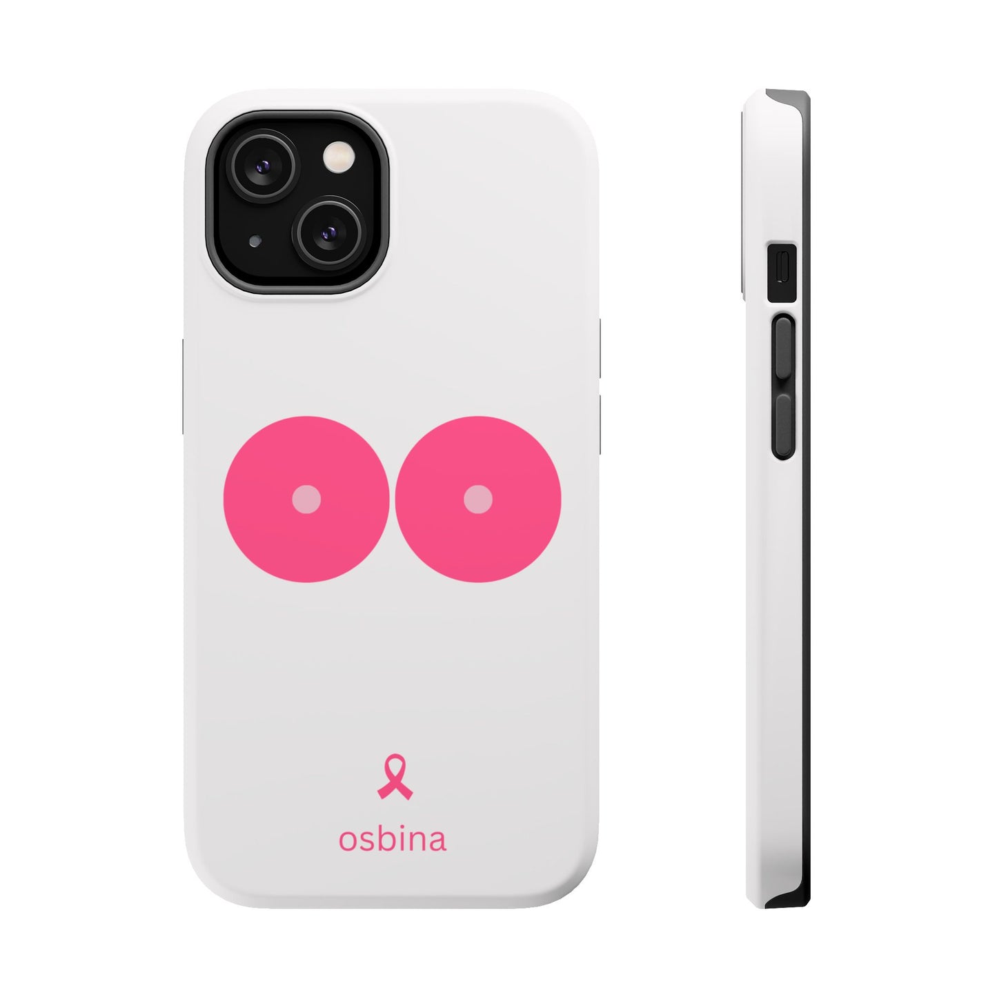 osbina |  MagSafe compatible for iPhone | Limited Edition The Check Your Tatas Case in Light Pink + Soft Pink + Hot Pink | The Pink October Collection | Inspired By