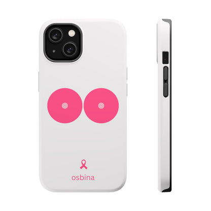 osbina |  MagSafe compatible for iPhone | Limited Edition The Check Your Tatas Case in Light Pink + Soft Pink + Hot Pink | The Pink October Collection | Inspired By