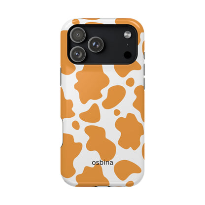 osbina | MagSafe Compatible for iPhone | Holy Cow, It’s Chic — The Orange Cow Print Case | The Season Collective