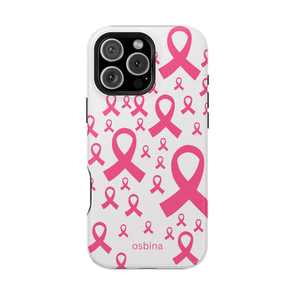 osbina |  MagSafe compatible for iPhone | Limited Edition Strength in Ribbons Case in Light Pink + Soft Pink + Hot Pink | The Pink October Collection | Inspired By