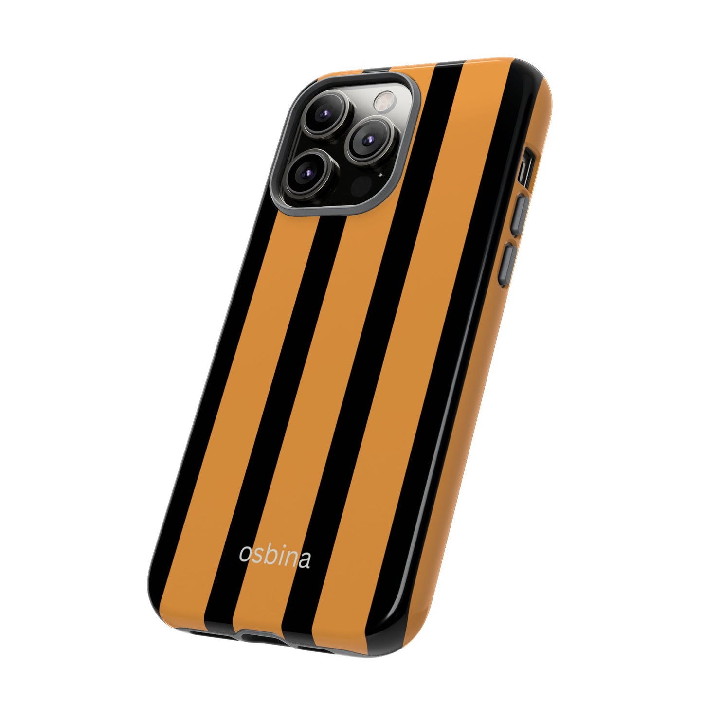 osbina | The Statement Stripe Case in Black + Orange | The Season Collective
