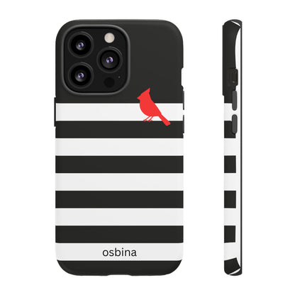 osbina | Redbird Edition Thinking of You Phone Case Black & White Stripe | Inspired By Collection