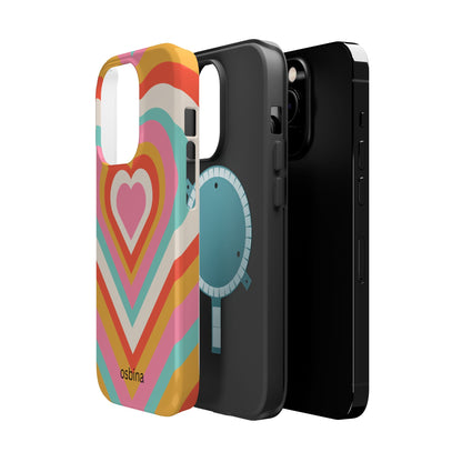 osbina | MagSafe compatible for iPhone | Heart Nouveau Phone Case | Modern Muse Collection