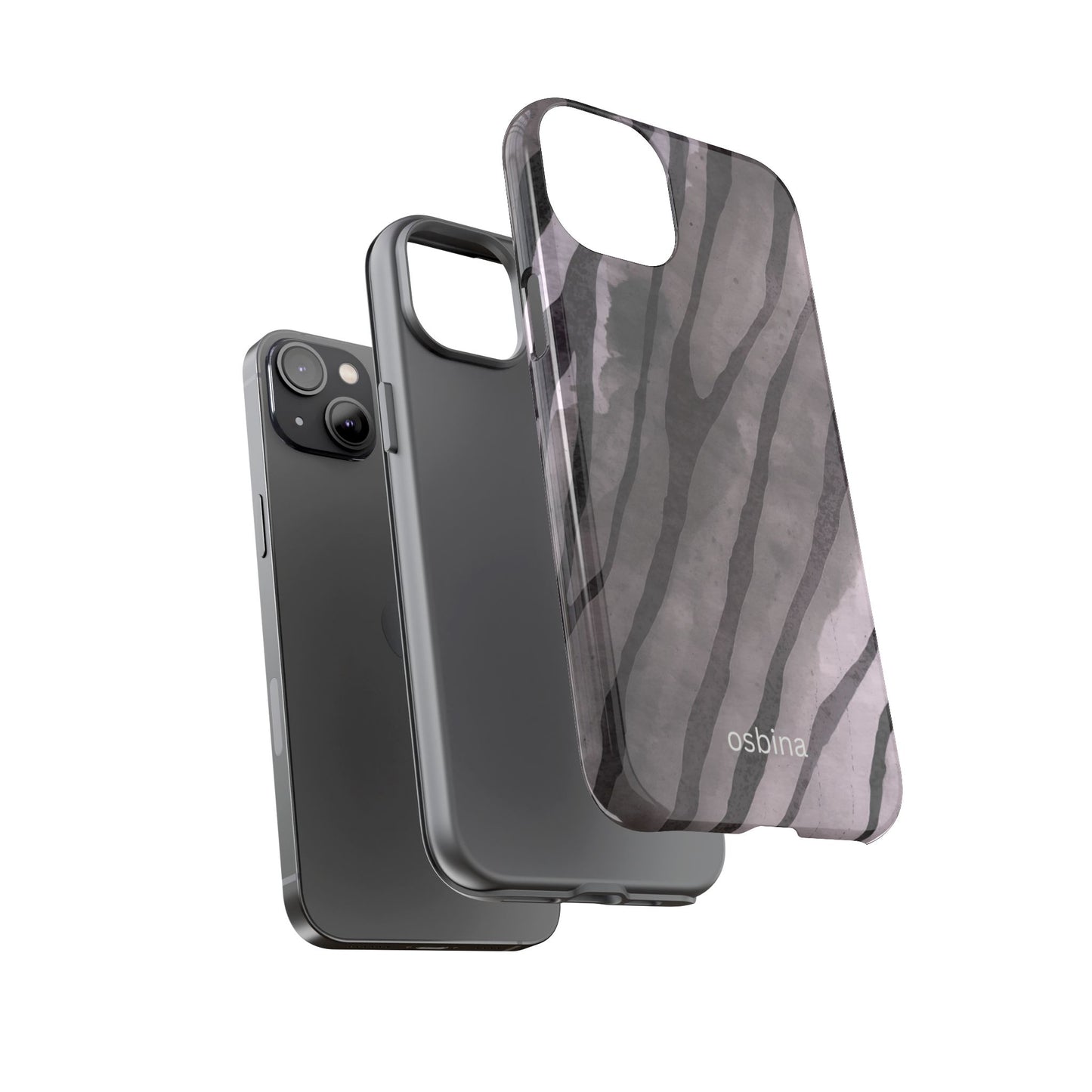 osbina | Stripes on Point — The Muted Gray + Black Tiger Case | The Season Collective