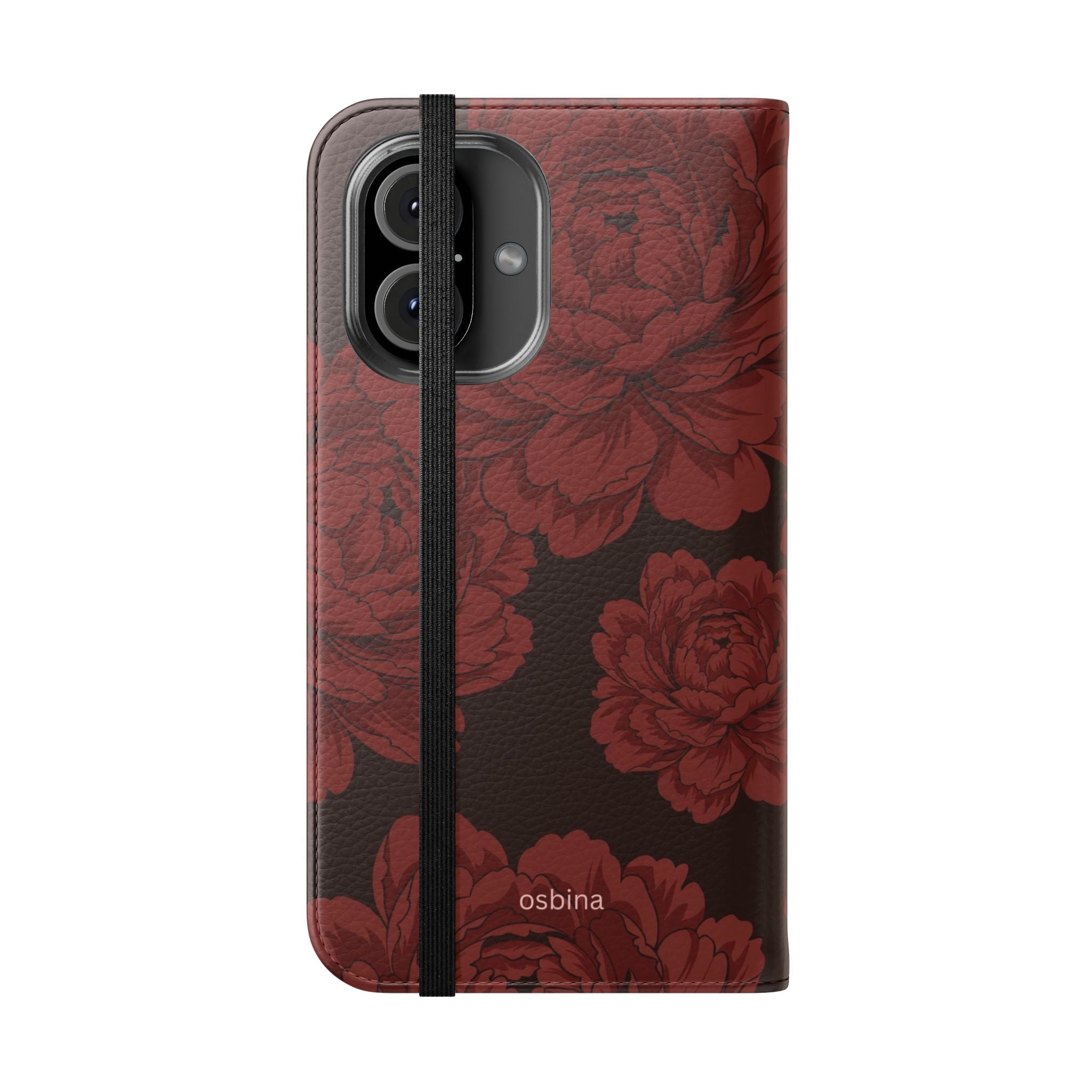 osbina | Wallet Flip Case for iPhone & Samsung | Oxblood Peony
