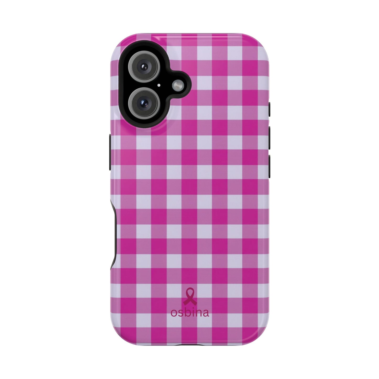 YAYOU MagSafe for iPhone | The Pink Gingham Designer Case | osbina