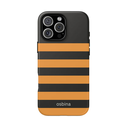 osbina | The Horizon Stripe Case in Black + Orange | The Season Collective