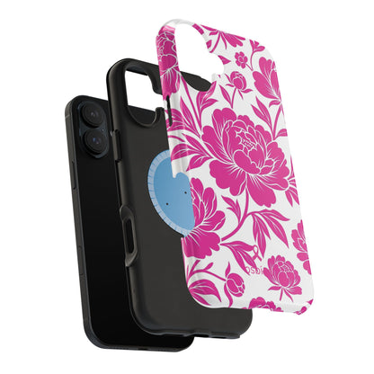 YAYOU MagSafe for iPhone | Peonies in Pink Designer Case | osbina
