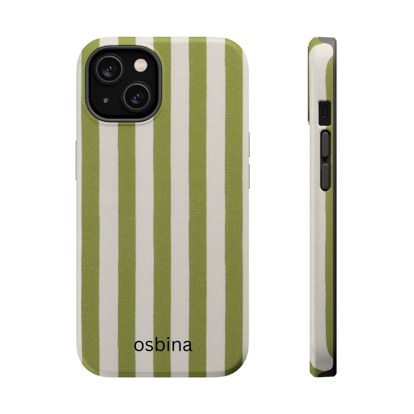 osbina | MagSafe for iPhone | Verde Stripe Designer Case