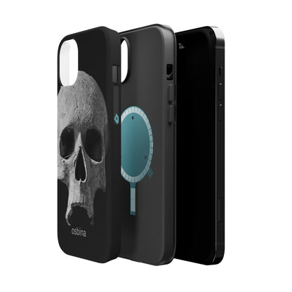 osbina | MagSafe compatible for iPhone | White Skull Phone Case | Season Collective Collection