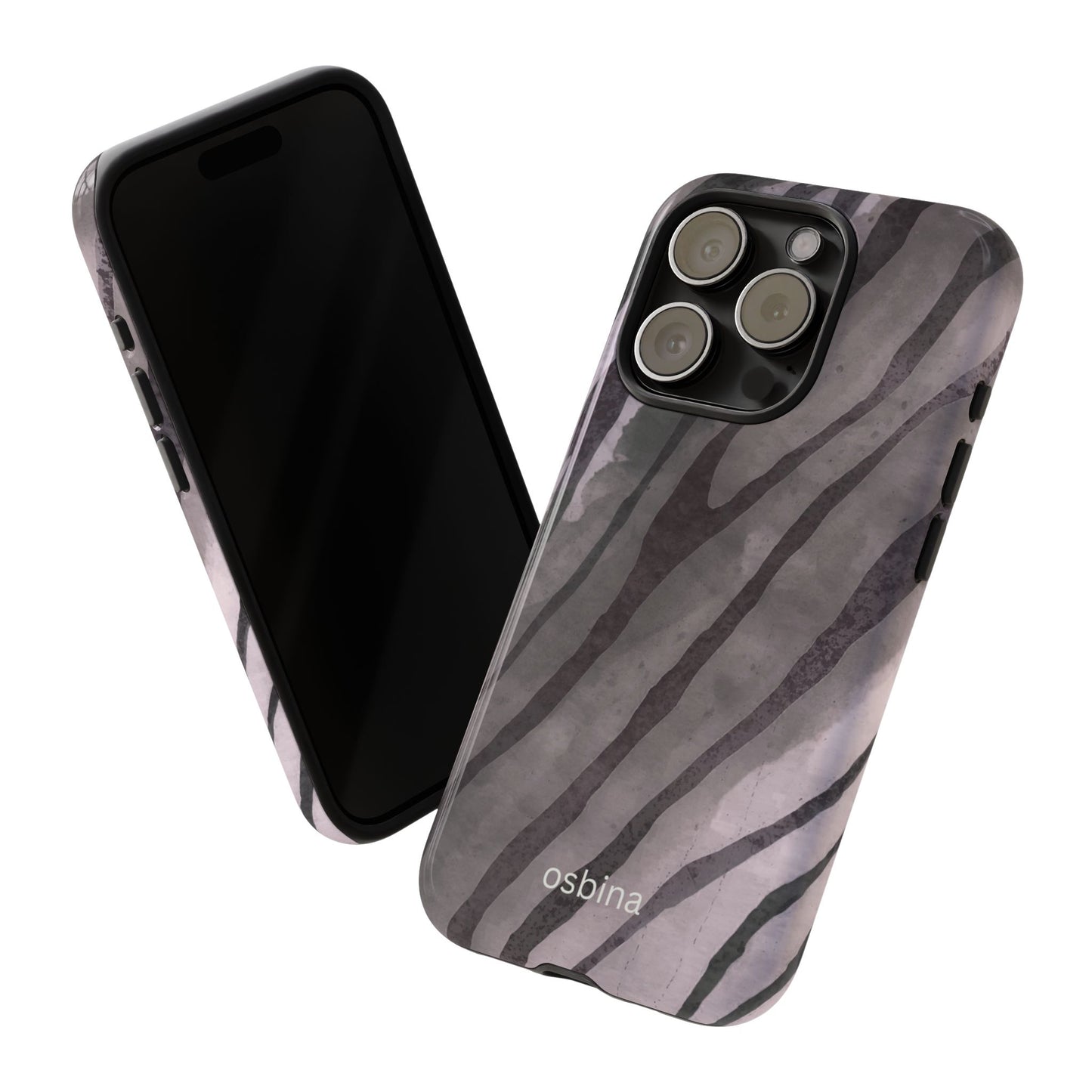 osbina | Stripes on Point — The Muted Gray + Black Tiger Case | The Season Collective