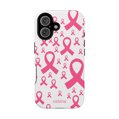 osbina |  MagSafe compatible for iPhone | Limited Edition Strength in Ribbons Case in Light Pink + Soft Pink + Hot Pink | The Pink October Collection | Inspired By