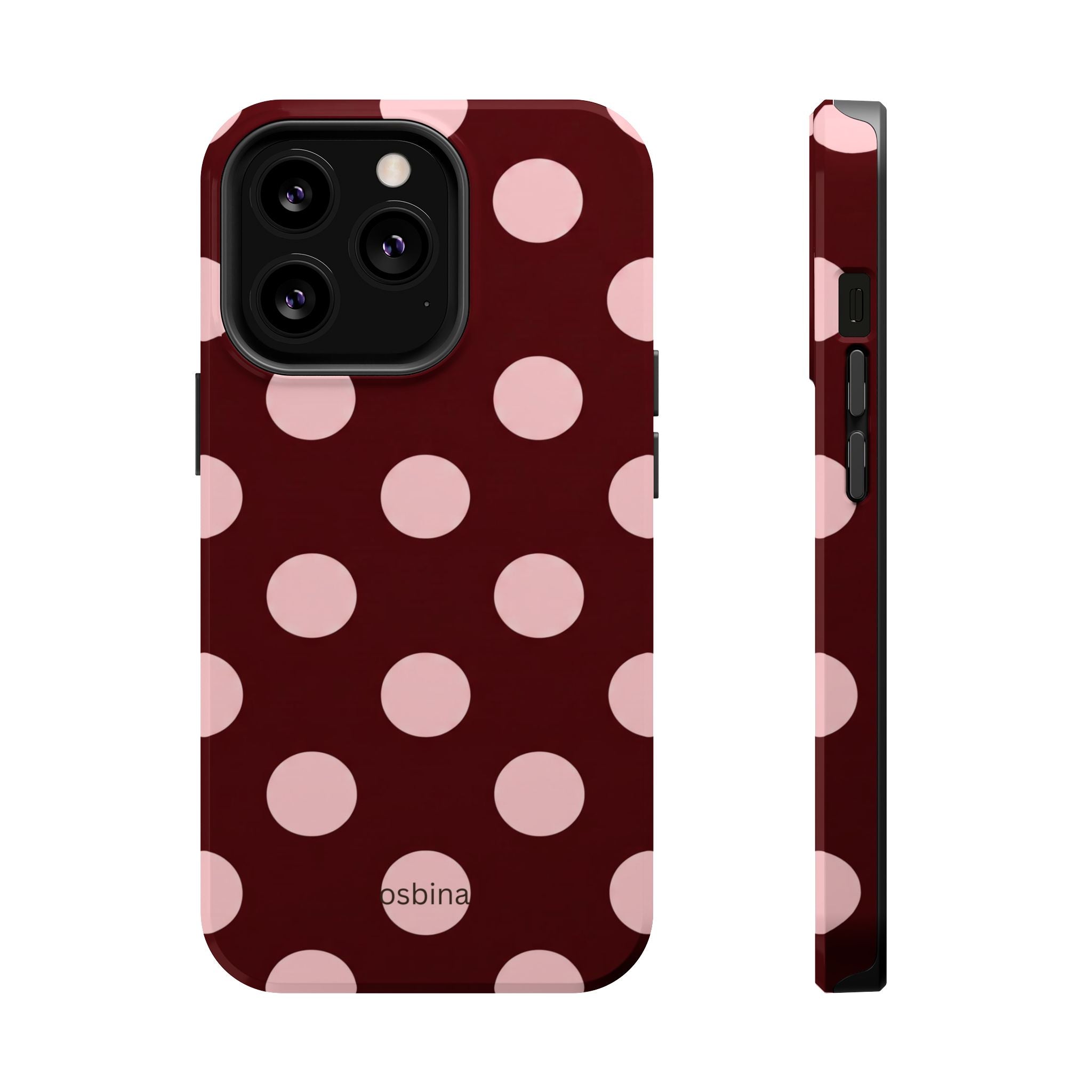 osbina | MagSafe | Oxblood Dot Designer Case