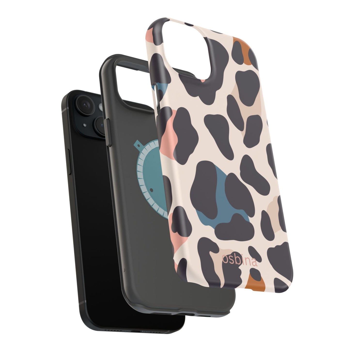 osbina | MagSafe compatible for iPhone | Leopard Luxe Color Pop Leopard Print Phone Case | Modern Muse Collection
