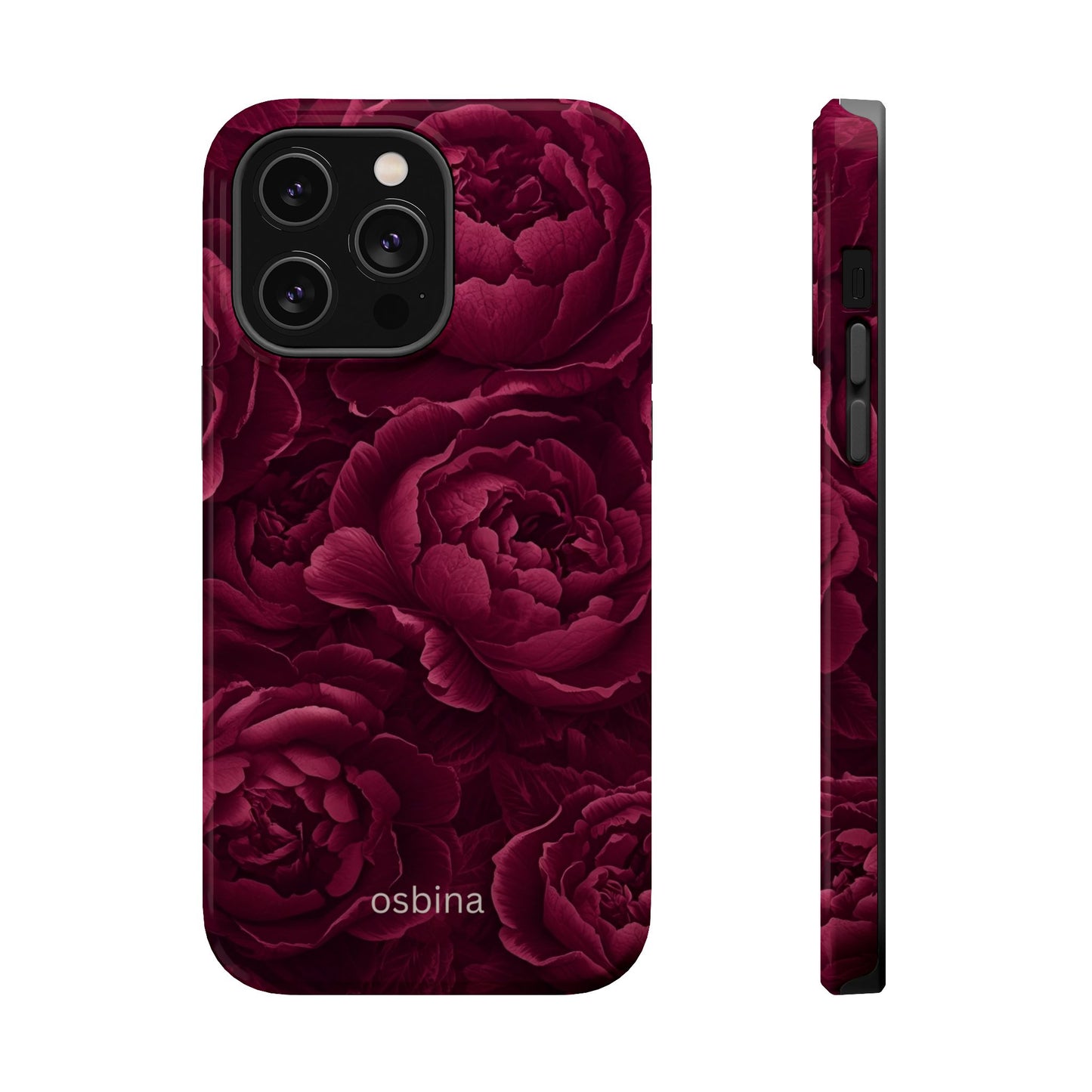 osbina | MagSafe for iPhone | The Burgundy Peony Designer Case
