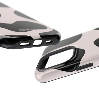 osbina | MagSafe compatible for iPhone | Prairie Chic Pink & Black Cow Print Phone Case | Modern Muse Collection