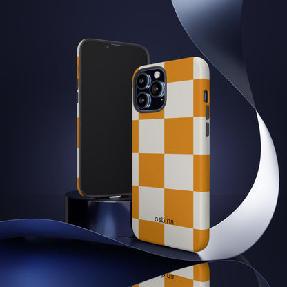 osbina | Check You Out — The Orange + White Check Case | The Season Collective