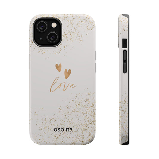 osbina | MagSafe compatible for iPhone | Golden Amour Phone Case | Modern Muse Collection