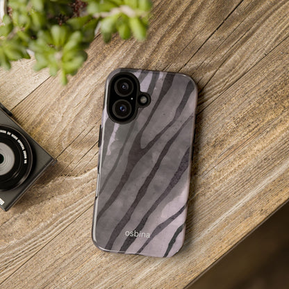 osbina | Stripes on Point — The Muted Gray + Black Tiger Case | The Season Collective