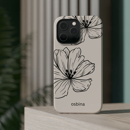 osbina | MagSafe compatible for iPhone | Poppy Whisper Phone Case | Modern Muse Collection
