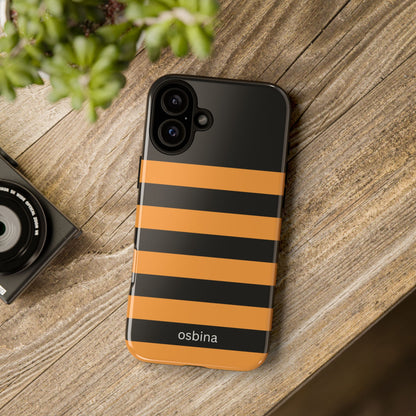 osbina | The Horizon Stripe Case in Black + Orange | The Season Collective