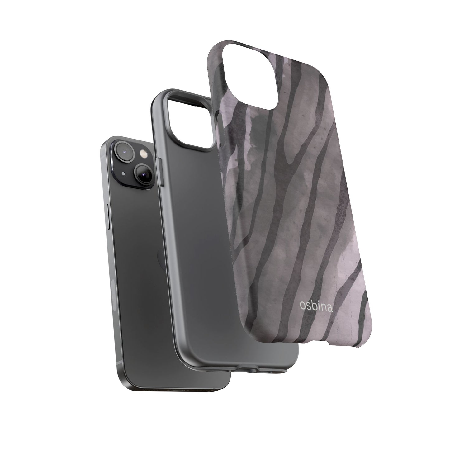 osbina | Stripes on Point — The Muted Gray + Black Tiger Case | The Season Collective
