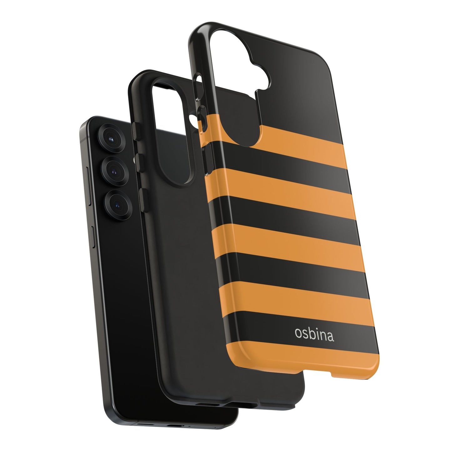 osbina | The Horizon Stripe Case in Black + Orange | The Season Collective