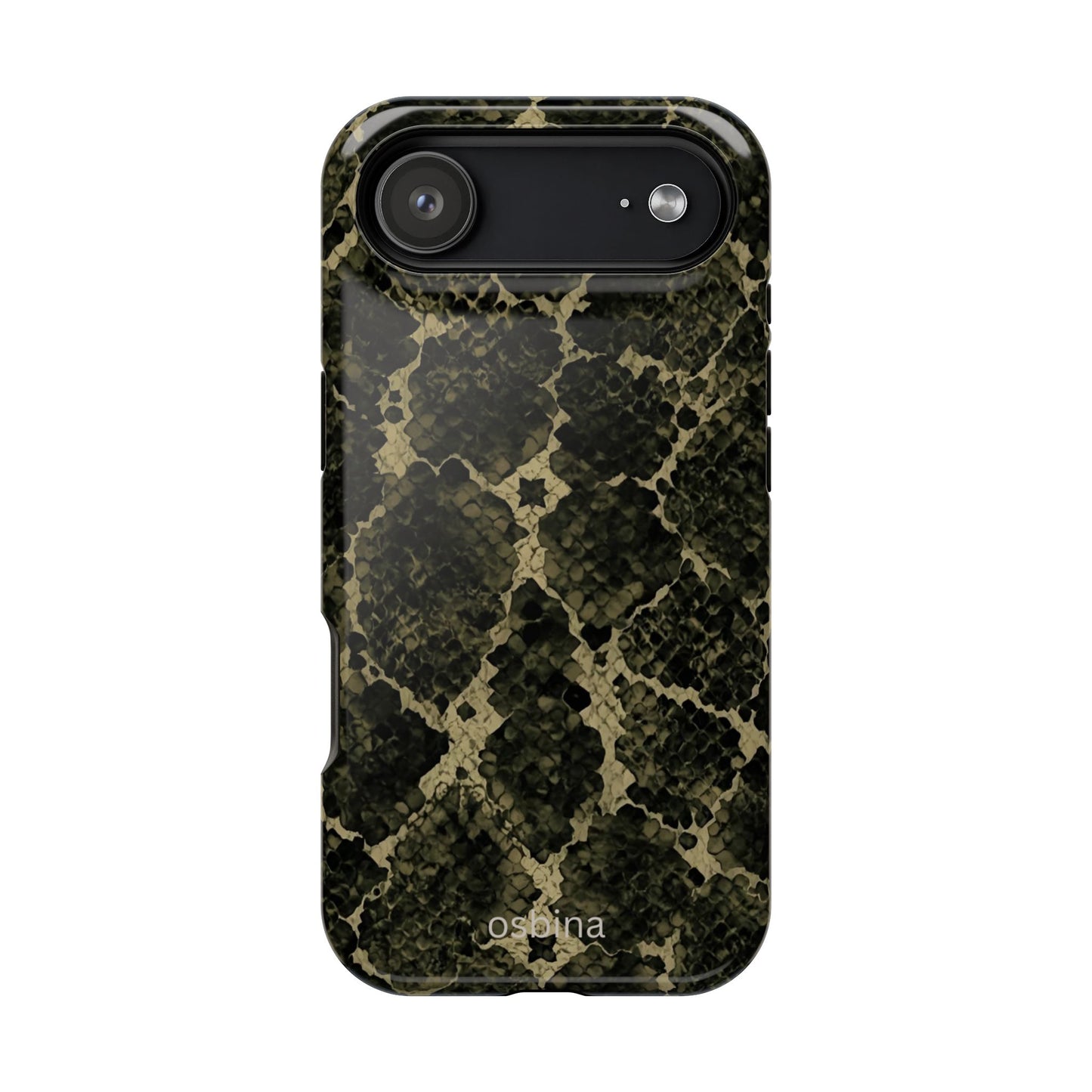 osbina | MagSafe for iPhone | The Olive Snakeskin Designer Case