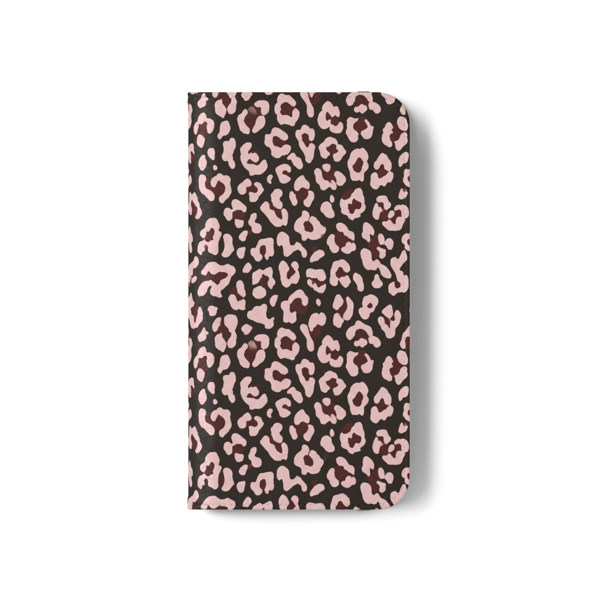 osbina | Wallet Flip Case for iPhone & Samsung | Chocolate Pink Leopard
