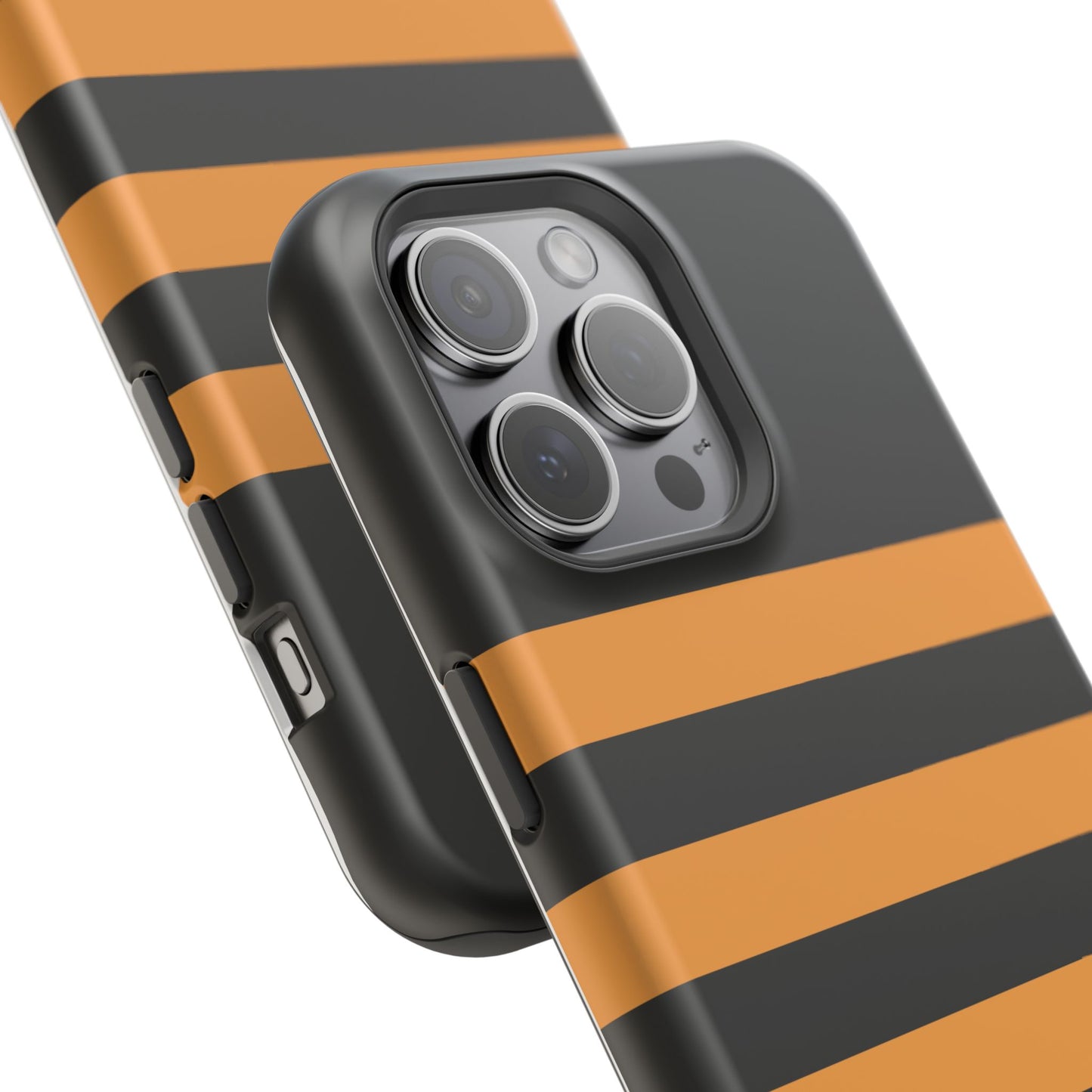 osbina | MagSafe Compatible for iPhone | The Horizon Stripe Case in Black + Orange | The Season Collective