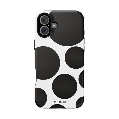osbina | MagSafe compatible for iPhone | The Noir Bubbles Phone Case | Modern Muse Collection