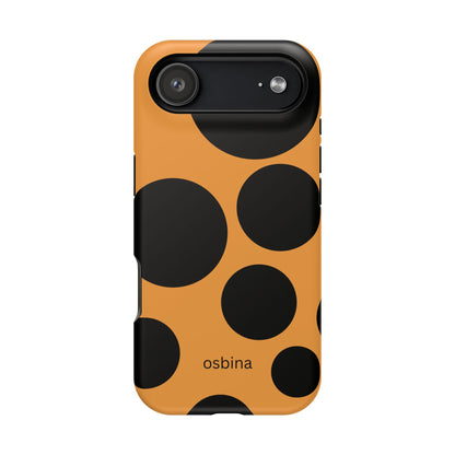 osbina | MagSafe Compatible for iPhone | The Bubble Statement Case in Orange + Black | The Season Collective