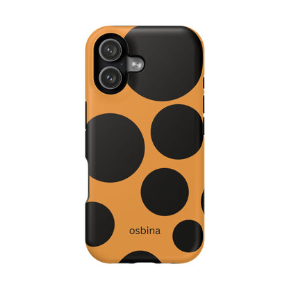 osbina | MagSafe Compatible for iPhone | The Bubble Statement Case in Orange + Black | The Season Collective