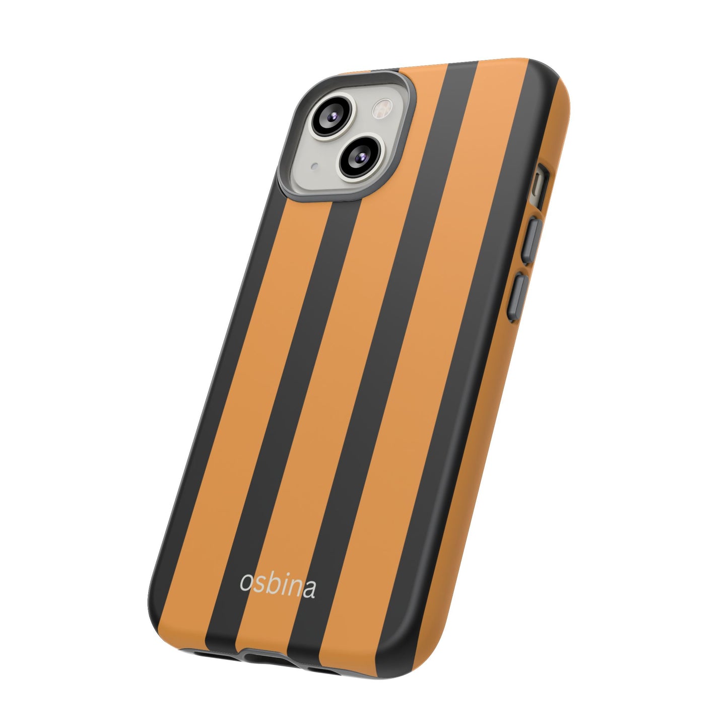 osbina | The Statement Stripe Case in Black + Orange | The Season Collective