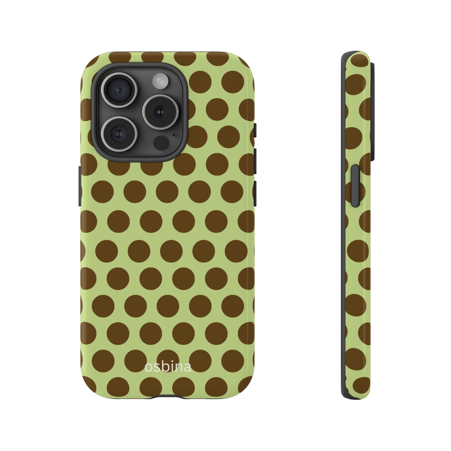 osbina | Chartreuse Cocoa Dots Designer Case