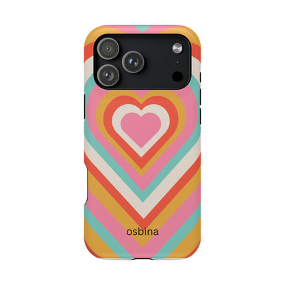 osbina | MagSafe compatible for iPhone | Heart Nouveau Phone Case | Modern Muse Collection