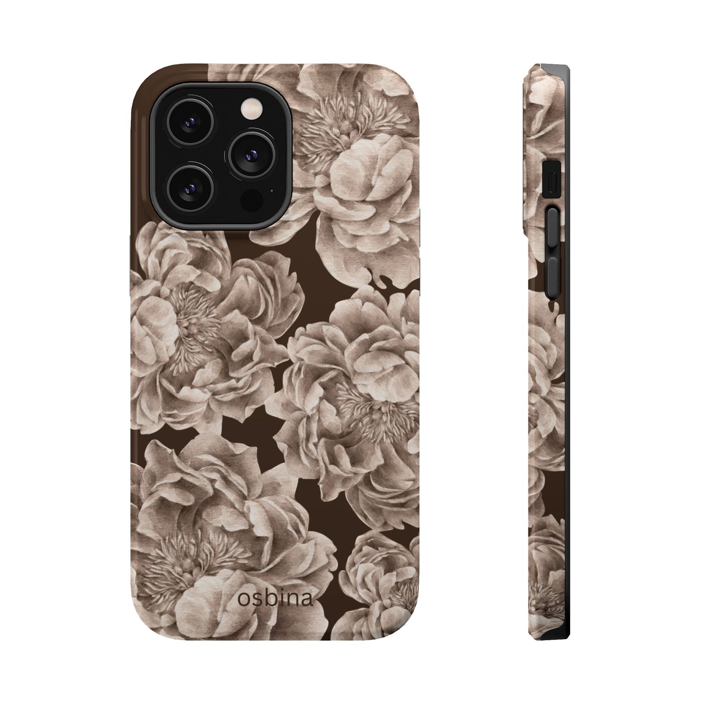osbina | MagSafe for iPhone | Peony Espresso Designer Case
