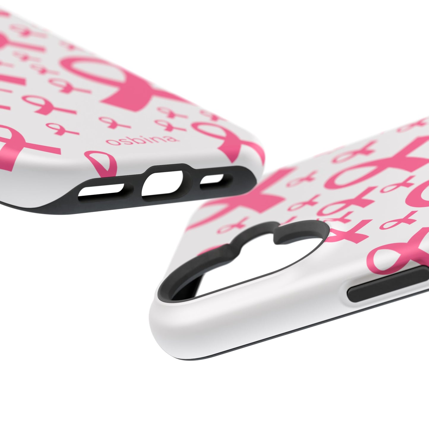 osbina |  MagSafe compatible for iPhone | Limited Edition Strength in Ribbons Case in Light Pink + Soft Pink + Hot Pink | The Pink October Collection | Inspired By