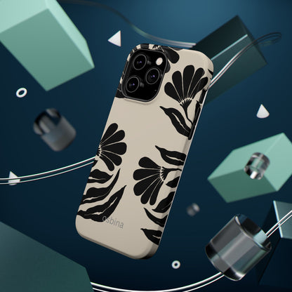 osbina | MagSafe compatible for iPhone | Obsidian Bloom Flower Phone Case | Modern Muse Collection